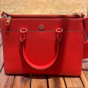 Tory Burch Robinson small double zip